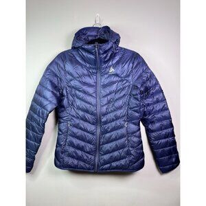 Odlo Puffer Jacket Womens Blue Pertex Quantum Zip Up Large